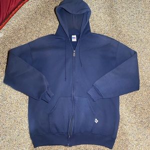 Vintage Russell Hoodie Zip Up XL